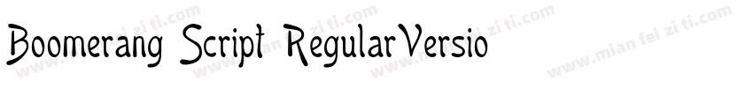 Boomerang Script RegularVersion字体转换